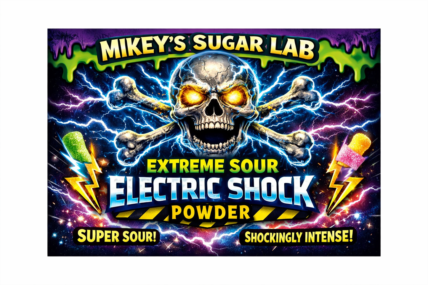 Electric Shock Powder – Extreme Sour Candy Enhancer
